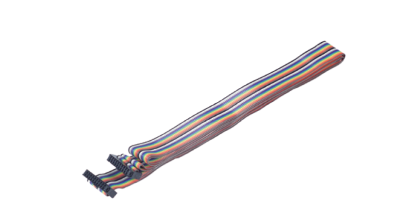 IDC-20 pin socket connector with flat cable